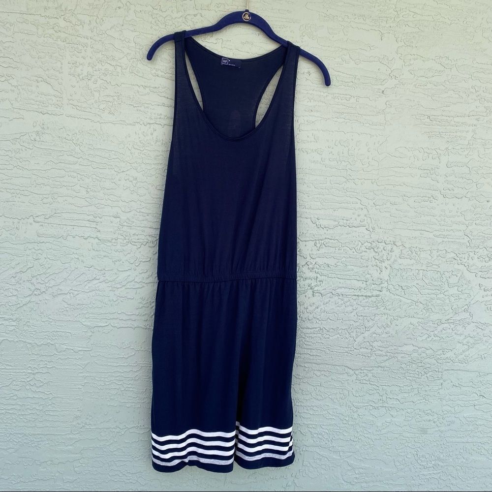 GAP Razorback Sleeveless Long Navy Blue  Dress Size M